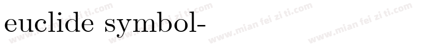 euclide symbol字体转换